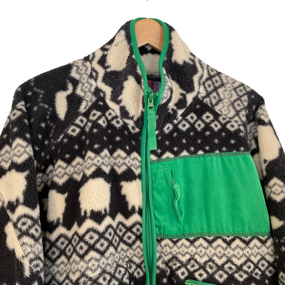 Urban Outfitters Stormi Jacket Women’s M Black/Green Animal Print Full Zip Up - Picture 5 of 13